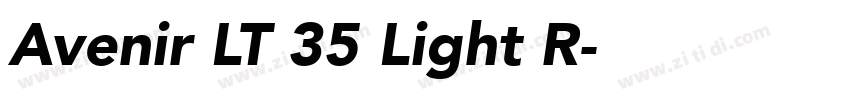 Avenir LT 35 Light R字体转换 Avenir LT 35 Light R字体转换